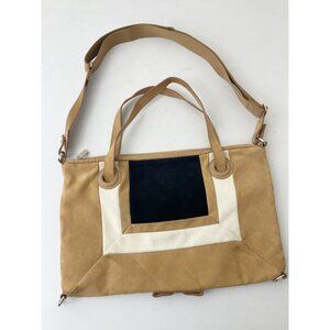 Mandarina Duck Shoulder Bag Tote Purse Brown Black White